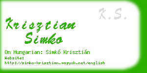 krisztian simko business card